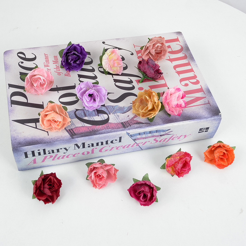 仿真花小玫瑰花頭diy 小花頭手工頭飾民族服飾 秋色歐式秋鑽3厘米