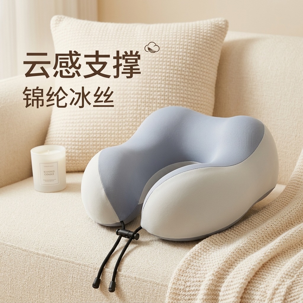 记忆棉u型枕旅行护颈枕飞机睡觉枕头脖枕颈椎脖子靠枕便携式U形枕