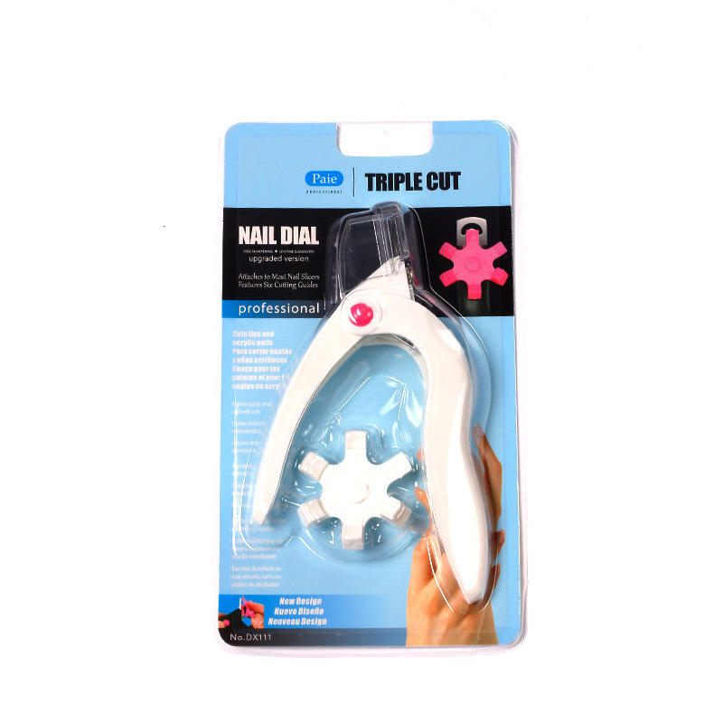 Tijeras de uñas con placa giratoria fototerapia extensión de uñas tijeras de uñas falsas en forma de U DIY tijeras de uñas francesas herramientas de uñas