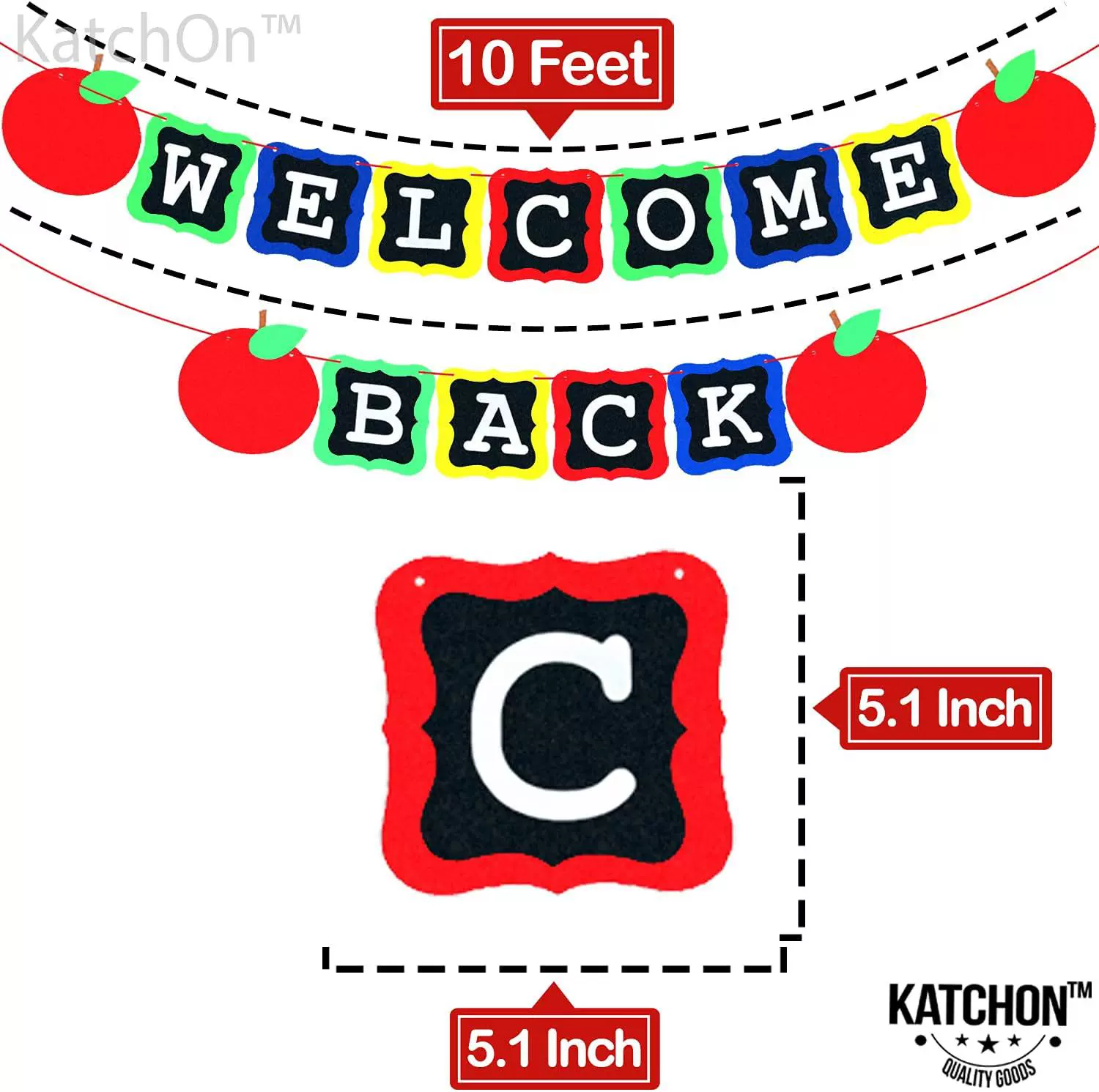 返校季拉旗返校季主题横幅Back to school背景装饰字母拉旗批发