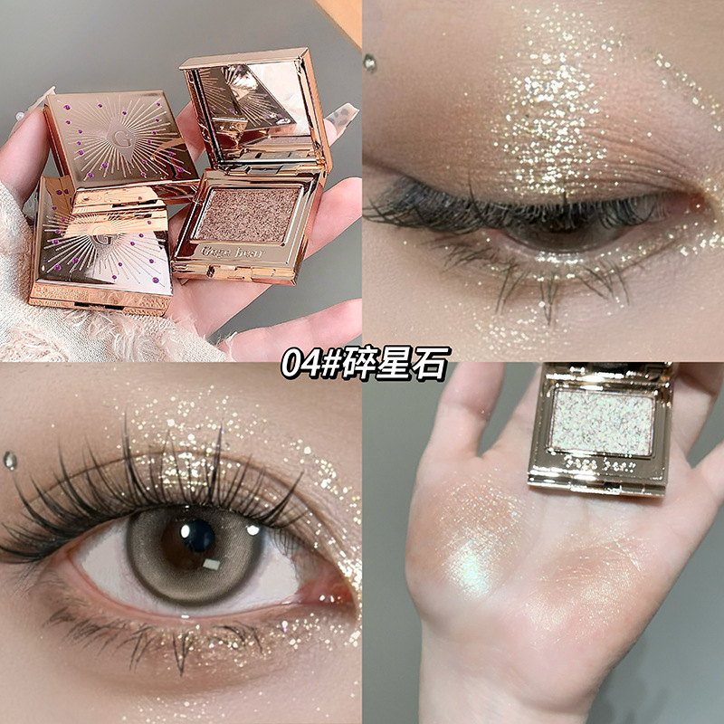Gege bear gema brillante sombra de ojos monocromática parpadeante fino maquillaje nacarado sombra de ojos coreana maquillaje transfronterizo al por mayor image 10