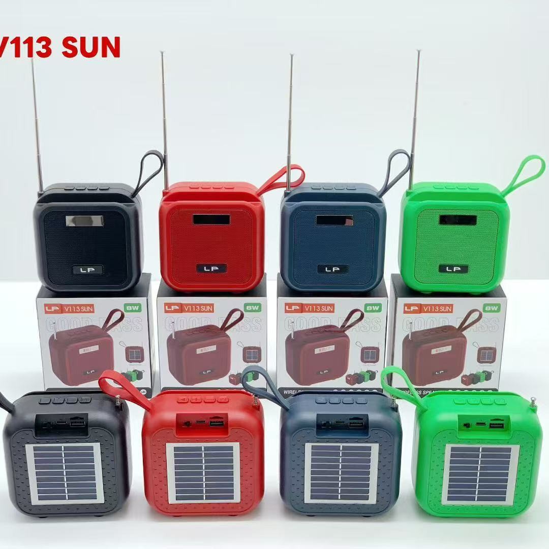 亮派LP-V113SUN太阳能蓝牙音响带FM天线户外收音机便携低音炮音箱