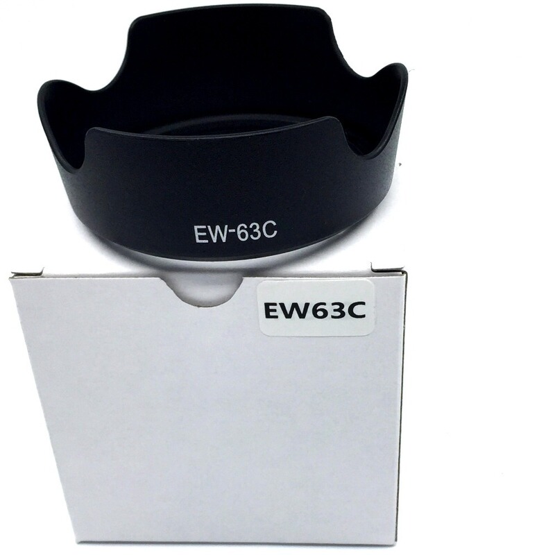 EW-63C hood with white box packaging EF-S 18-55mm f/3.5-5.6 IS STM bayonet, yes EW-63C hood with white box packaging EF-S 18-55mm f/3.5-5.6 IS STM bayonet, yes