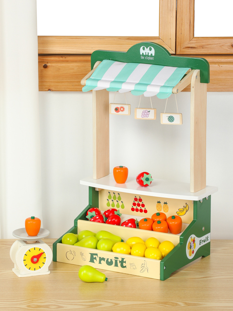 CPC niños de madera imitación de verduras y frutas helados tienda de helados juguetes interactivos padres-hijos al por mayor