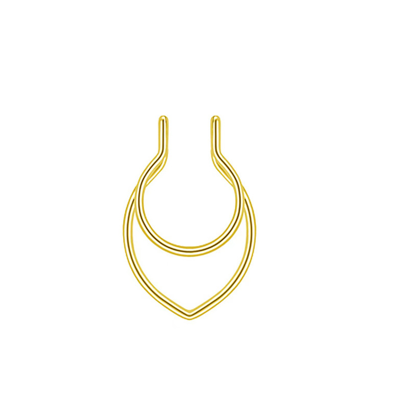 Cross-Border Stainless Steel Stud Gold Basic Ring Nose Clip Small Star Butterfly Fashion Piercing Jewelry Wholesale_voghion.com