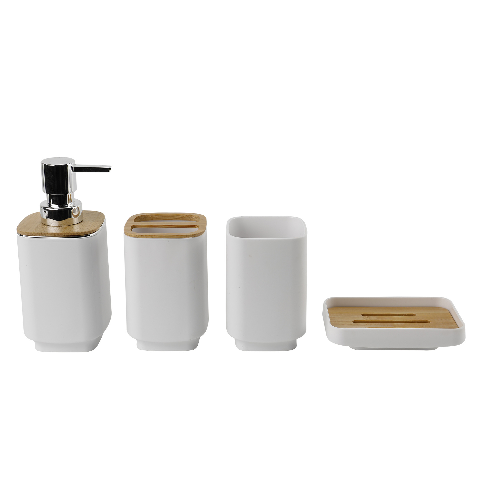 7002-4 Cubierta de bambú blanco