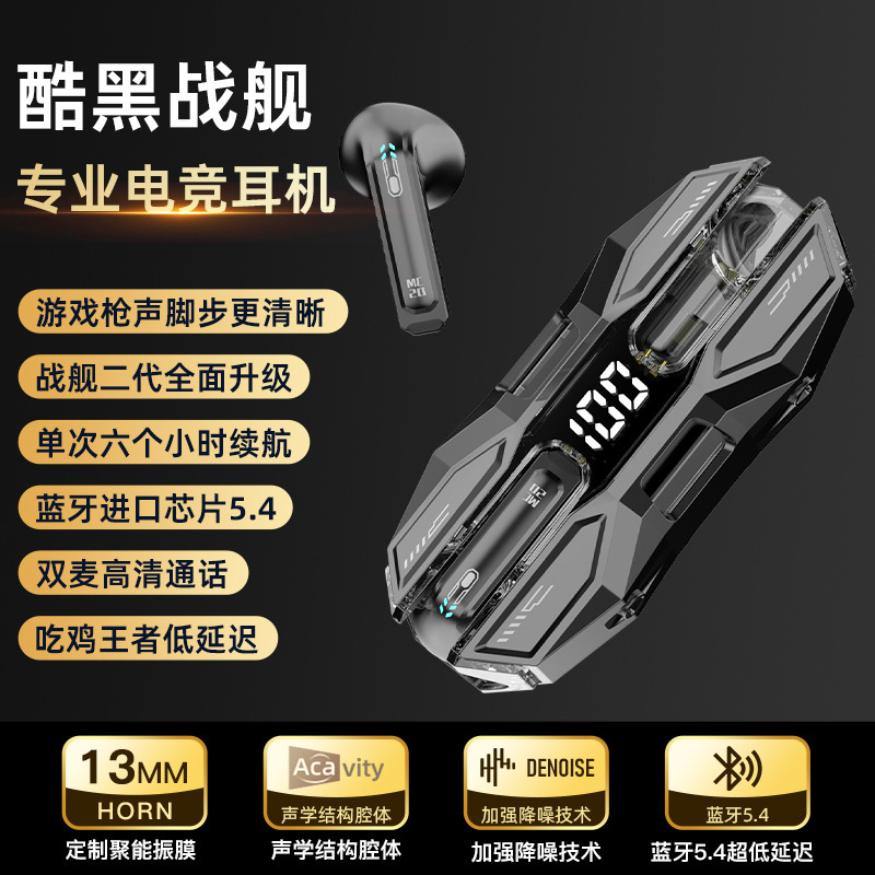 Huaqiangbei 人気の F20 ワイヤレス ヘッドセット戦艦 Bluetooth ヘッドセット セミインイヤー TWS ゲーム e スポーツ ヘッドセット メカ モデル|undefined