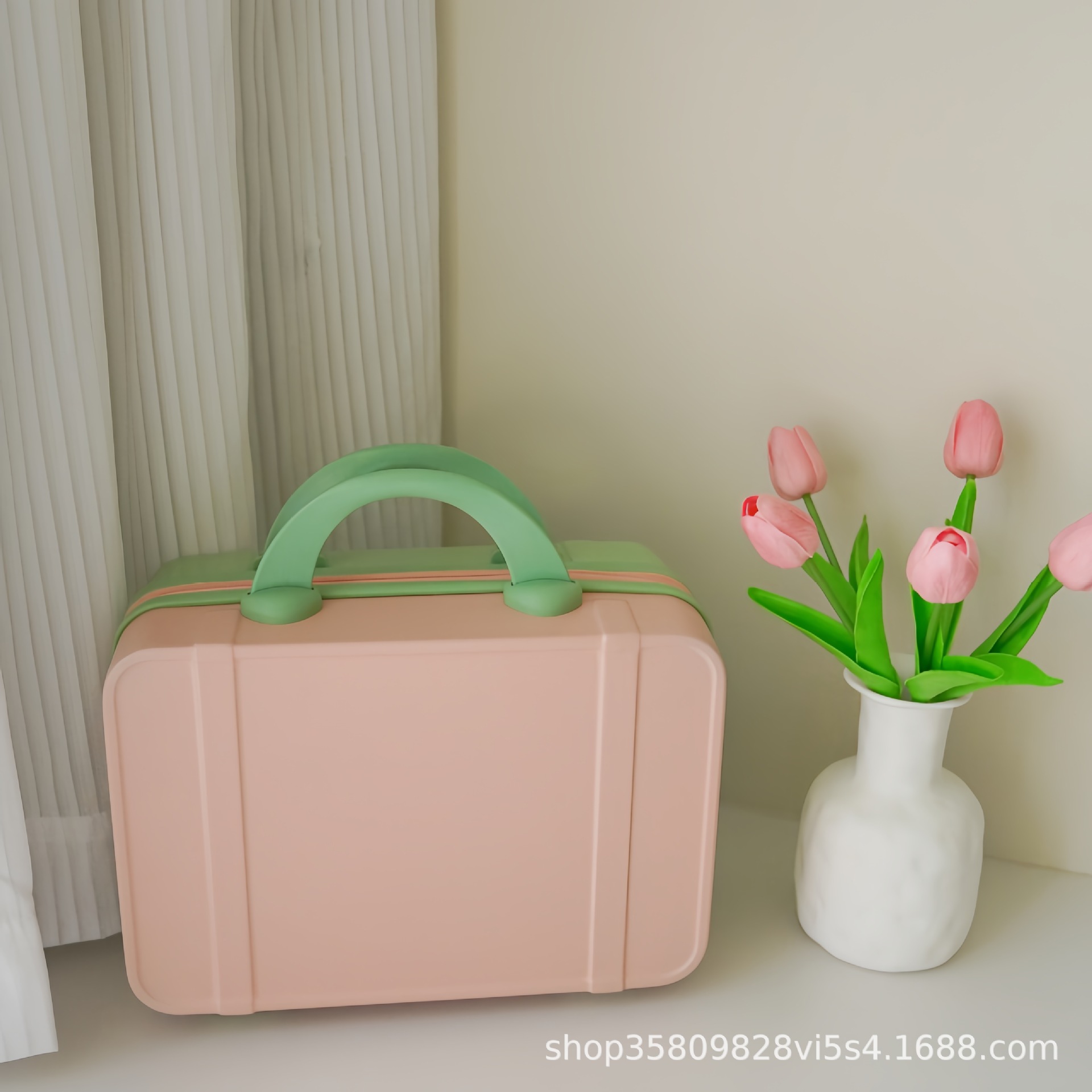 Mini maleta pequeña bolsa de cosméticos de 14 pulgadas, maleta de mujer de moda personalizada, equipaje ligero de corta distancia al por mayor