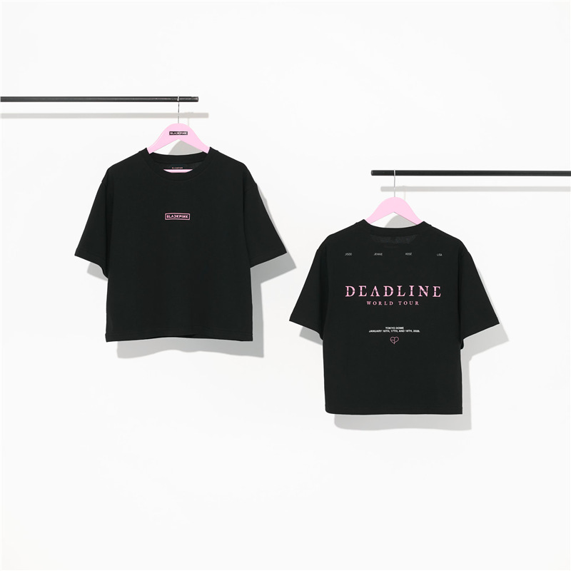 Blackpink2025ツアー新作DEADLINE同風半袖Tシャツ綿230gプリントトップス|undefined