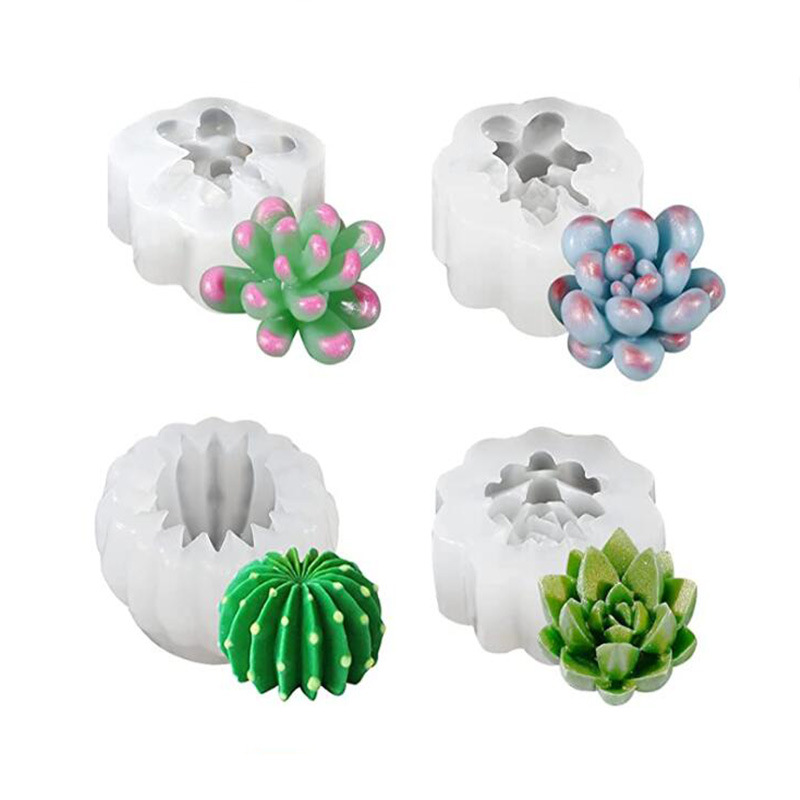 Succulent flower cactus cactus fondant silicone cake soft clay fondant clay aromatherapy plaster pendant mold