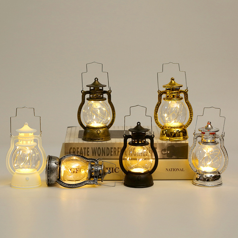 LED retro small oil lamp creative wind lamp romantic decoration atmosphere dormitory night light portable horse lamp LED retro small oil lamp creative wind lamp romantic decoration atmosphere dormitory night light portable horse lamp