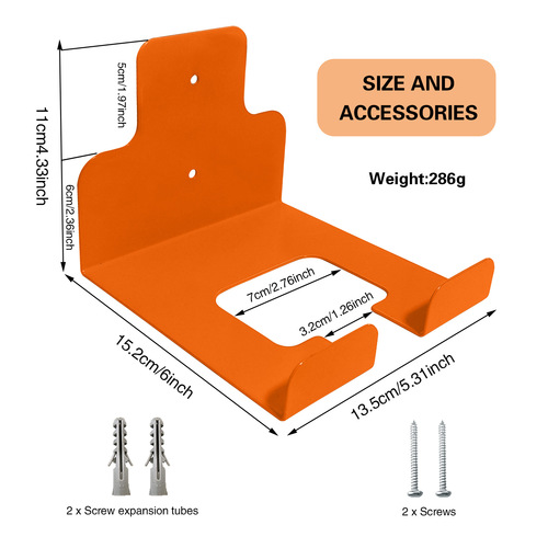 Cross-border Garden Electric Tool Weed Trimmer Wall-mounted Lawn Mower Bracket Garage Storage Metal Organizational Rack