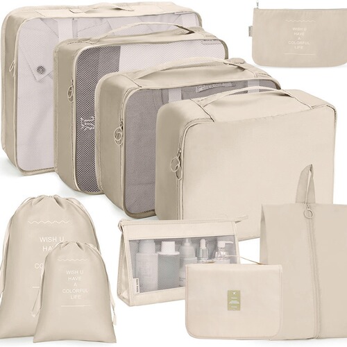 Amazon travel storage bag, seven-piece, eight-piece, nine-piece set, digital wash, make-up, clothes, dust-proof luggage bag