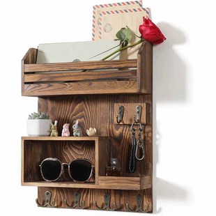 Solid Wood Desktop Storage Rack Living Room Bedroom Display Storage Rack Key Display Rack Book Mail Wooden Storage Rack