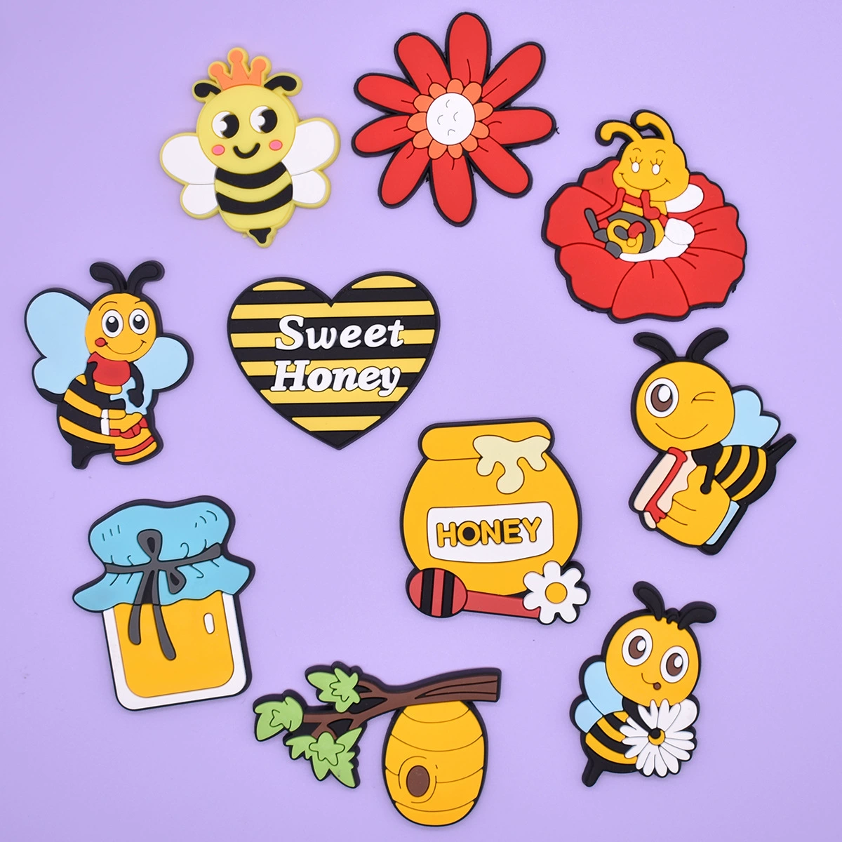 Новая маленькая пчела мультипликационная наклейка для холодильника милая магнитная наклейка для раннего обучения