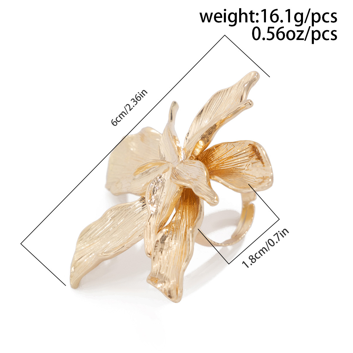 10g Weight Rings Classification 1 Piece Quantity Holiday, Daily Occasion Alloy Material U Shape, Solid Color Pattern Women's Gender Plating Design Original Design, Simple Style, Classic Style Style Original Design Simple Style Classic Style U Shape Solid Color Alloy Plating Women's Rings 6
