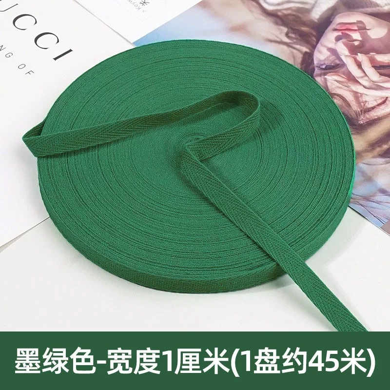 1cm de color algodón herringbone banda de borde de ropa textil casera banda de borde rodante banda de borde de cuello trasero chaqueta cuello prensado banda de borde