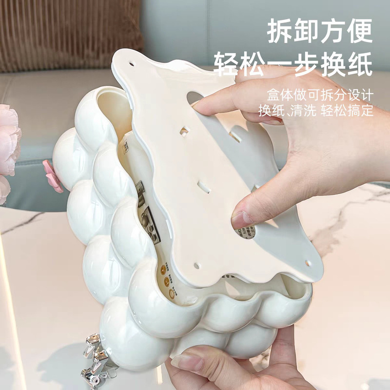 装饰网红家用桌面纸巾盒客厅抽纸盒轻奢创意摆件茶几收纳可爱|undefined