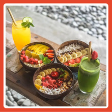 ✅越南椰子碗甜品碗东南亚风情餐具燕麦沙拉轻食碗早餐碗