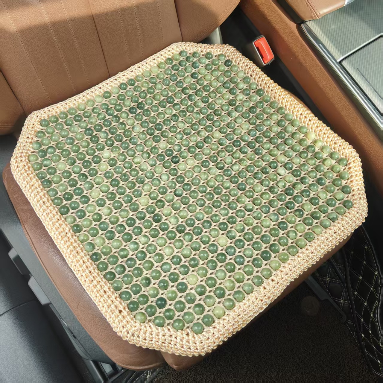 Acrylic Jade Resin Jade Seat Cushion Summer Bead Car Seat Cushion Imitation Jade Wholesale