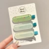 4# green jelly makeup clips 3 pieces 6cm