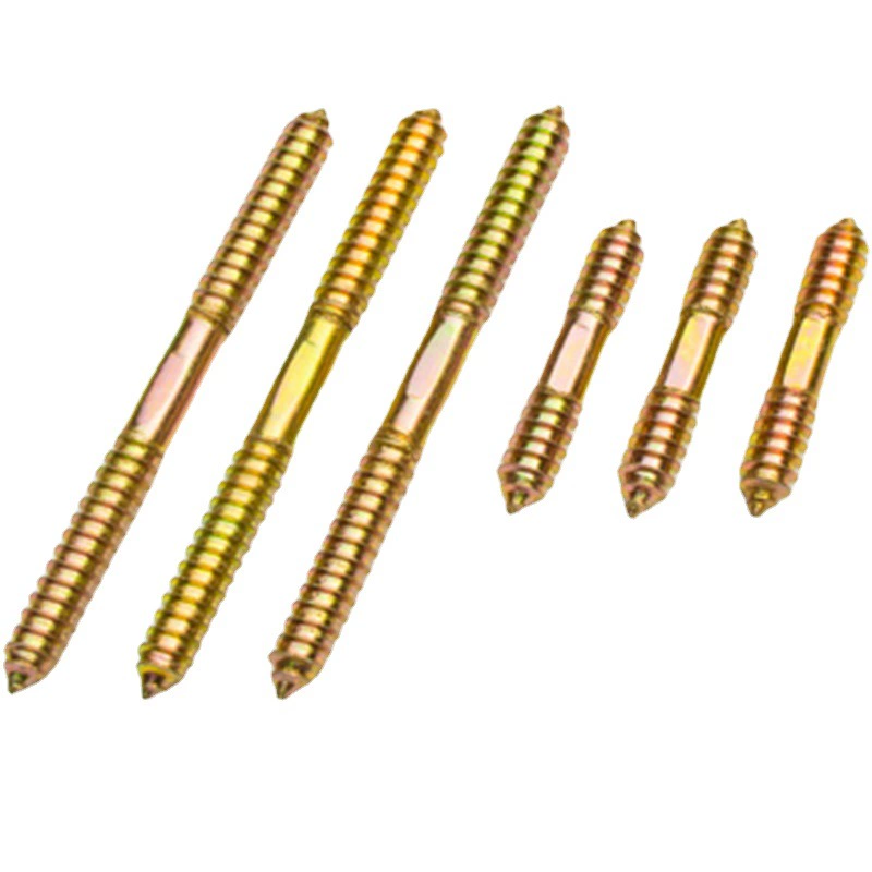 Оптовая продажа M5M6M8M10 двуглавый остроконечный винт двуглавый двуострый винт мебельная фурнитура обеденный стол двуглавое зубчатое соединение