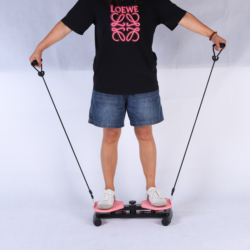 New cross-border home waist-twisting fat-reducing exercise slimming belt with hand pull rope, waist-slimming machine, swinging and rotating for beauty