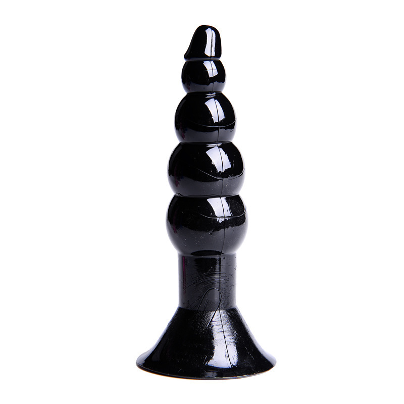 Wilianzhu Anal Plug with Pull Beads, TPE, Black, Adult Anal Training Toy — detail image 3