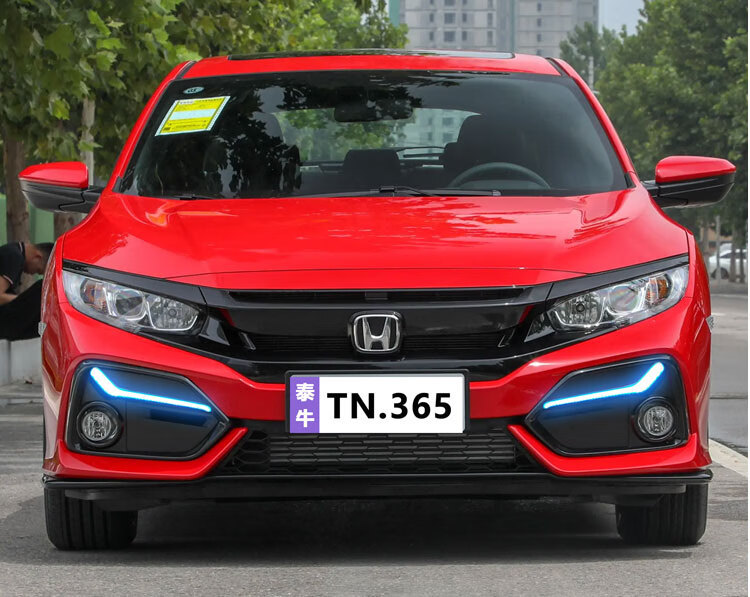 Suitable for 21 Honda Civic daytime running lights hatchback Civic special front fog lights LED driving lights decorative lights