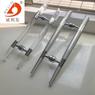 单尖斜口砂光/亚克力水晶拉手  Acrylic glass door handle
