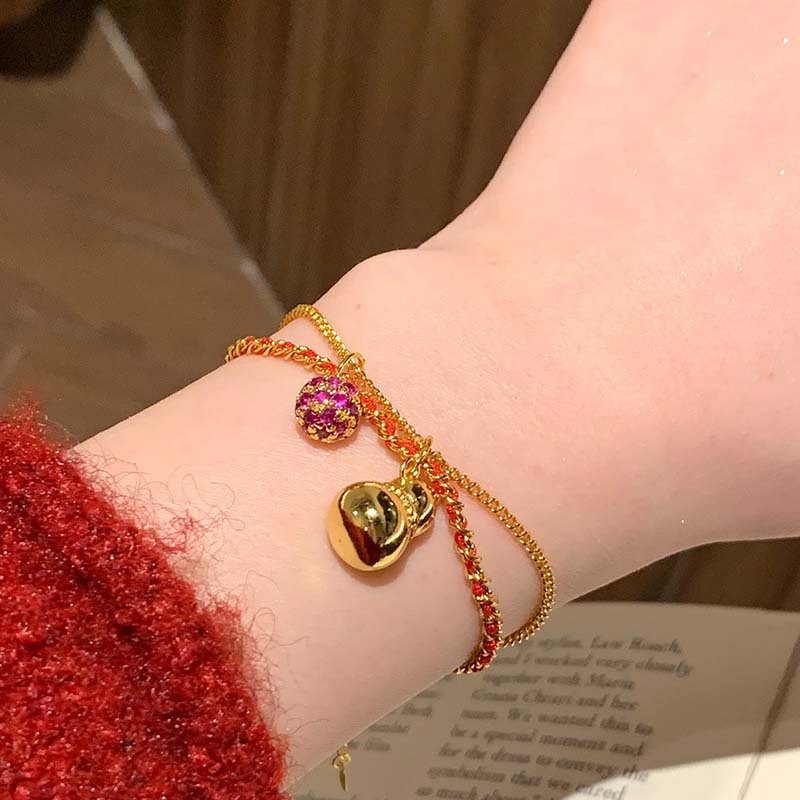 Pulsera de granate de ojo de tigre de cristal natural, nueva pulsera de todo fósforo de estilo nacional de estilo chino, joyería de novia de alta gama de lujo ligero