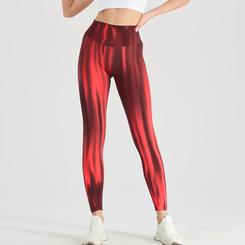 New Cross-Border Aurora Sports Yoga Pants Seamless High-Waist Fitness Yoga Leggings Slim Peach Hip