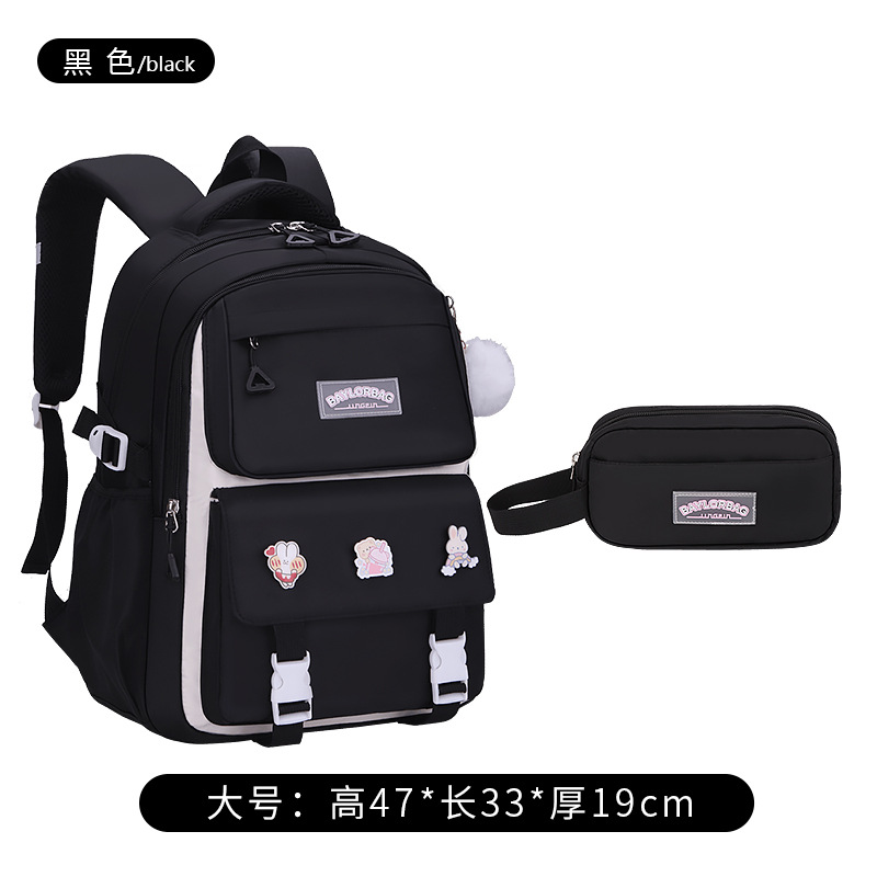 Mochilas negras + bolígrafos grandes grado 5 - 9