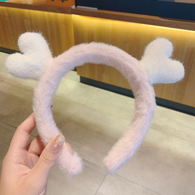 卡通洗脸毛绒发箍发带女可爱卡通公仔显脸小压发发箍搞怪学生发饰|undefined