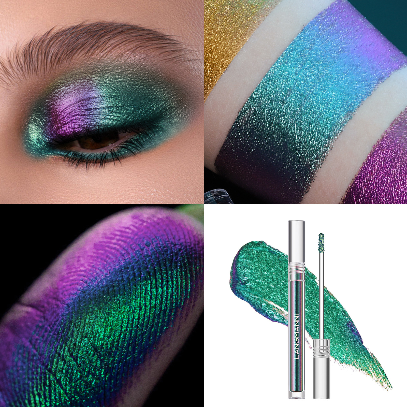Langmanni Single Chameleon Liquid Eyeshadow shines with eyeshadow liquid eye makeup undefined