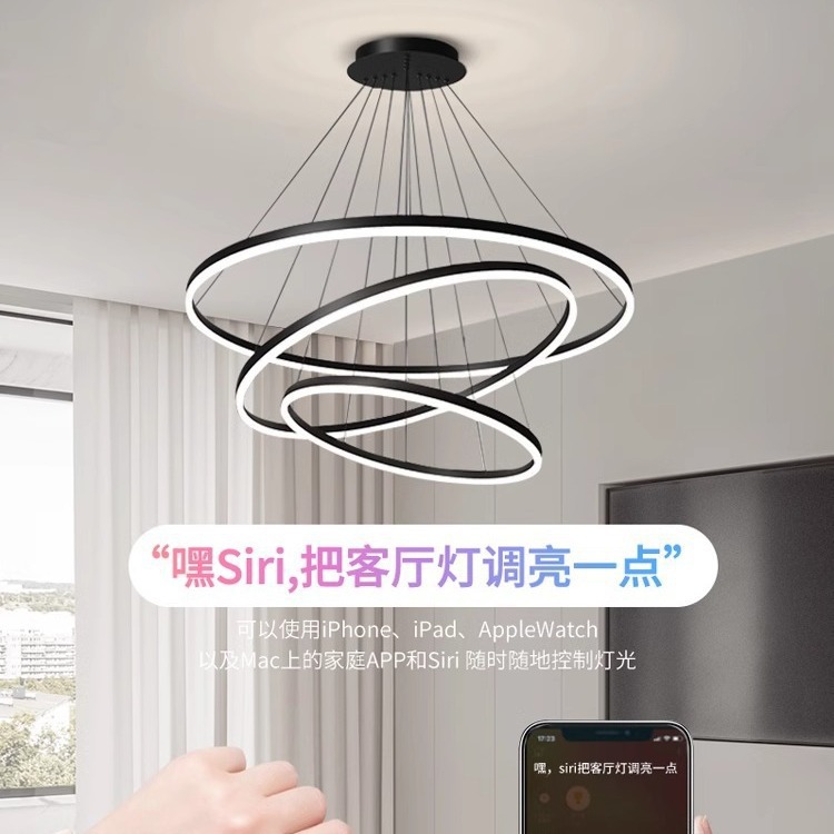 Paquete principal de lámparas del restaurante luces avanzadas 9037 anillo simple nórdico lámparas de la sala de estar