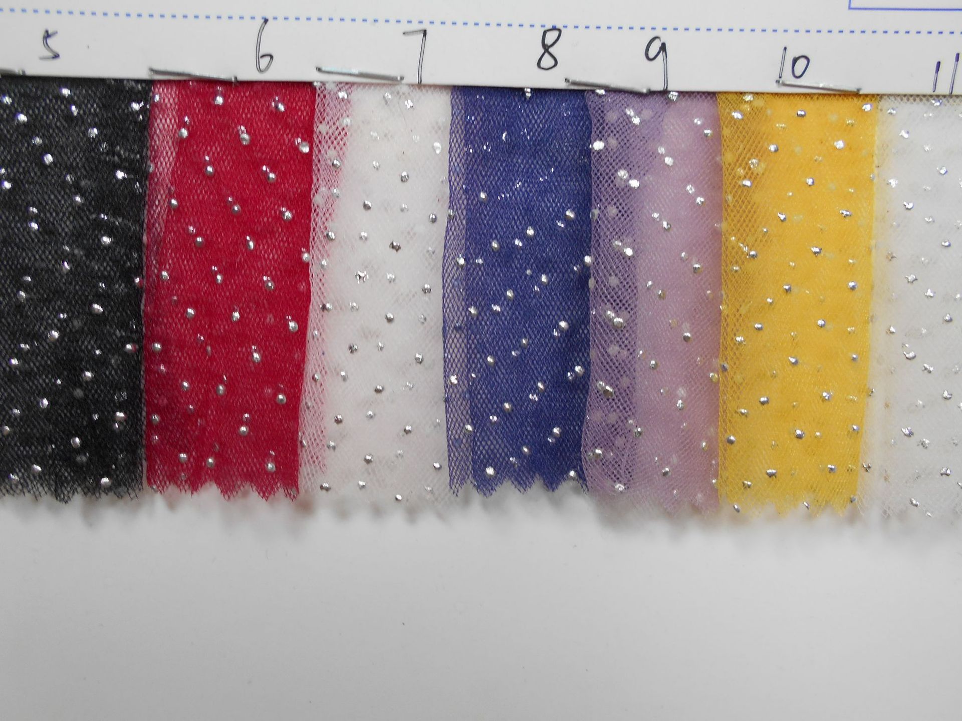 滴胶圆点满天星冲片烫金银服装网眼布 喷金银网纱童装玩具网面料