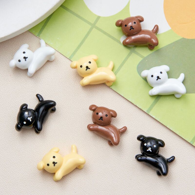 Four-Color Mini Puppy Cream Glue High-End Resin Accessories Handmade DIY Decorations Food Toys Phone Case Fridge Magnets
