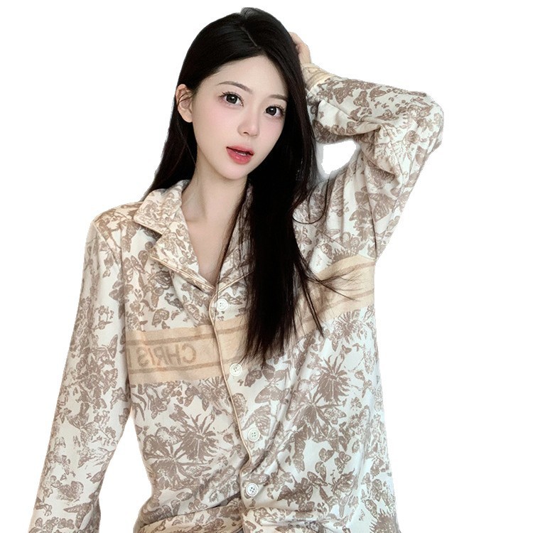 D家蝴蝶轻奢高级感女士睡衣秋冬季海岛绒长袖家居服温暖舒适套装|undefined