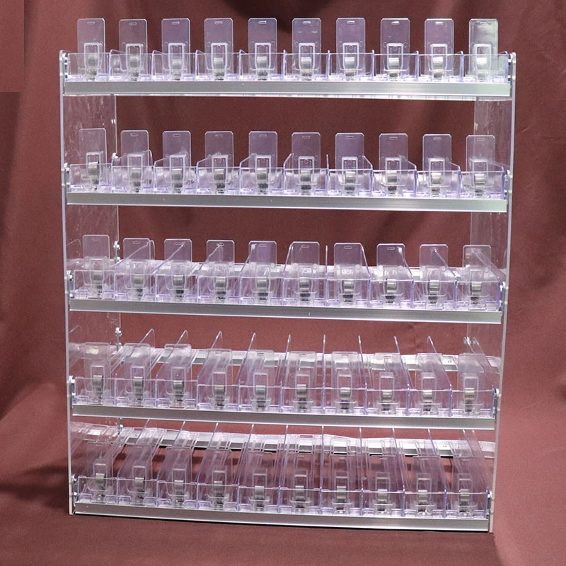 Прозрачная настенная настольная стойка для сигарет, стойка для сигарет в супермаркете с автоматическим толкателем для сигарет, многослойная стойка для сигарет