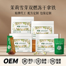 定制 茉莉雪芽冻干双燃拿铁马黛茶绿咖啡粉茶咖阿拉比卡冻干咖啡