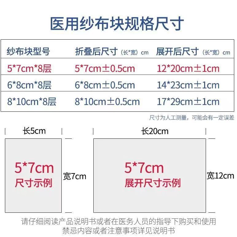 無菌ガーゼ医療用使い捨て滅菌傷口消毒包帯脱脂綿ガーゼ乳児口腔洗浄|undefined