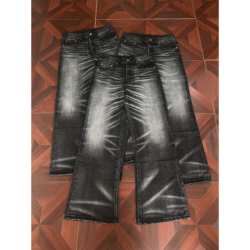 2026 Vintage Black Washed Retro Whiskered Baggy Loose Straight-Leg Vintage Jeans Battle King 2026 Vintage Black Washed Retro Whiskered Baggy Loose Straight-Leg Vintage Jeans Battle King