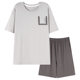 Modal Pajamas Men's Summer Ice Silk Short-sleeved Shorts High-end Casual Outwear plus size Cool-feeling Home Clothes