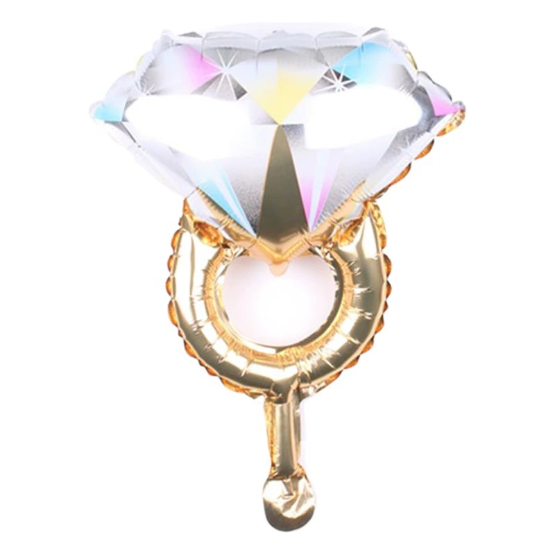 Мини маленький размер кольцо с бриллиантом Алюминиевая Пленка воздушный шар украшение для дня рождения свадебная комната воздушный шар