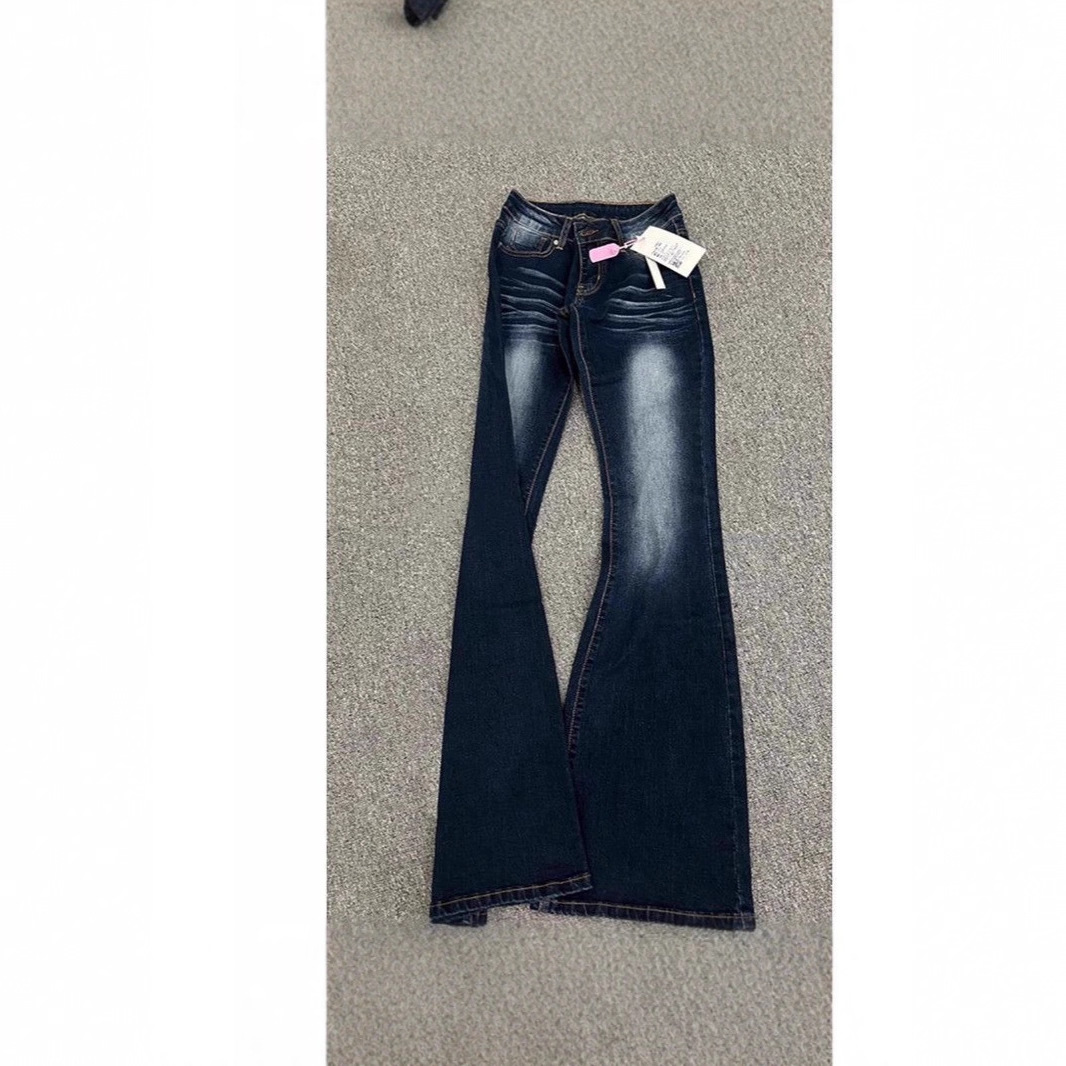 Petite American Retro Flared Jeans for Women 2025 New Trend Low Waist Slimming Versatile Stretch Bell Bottoms