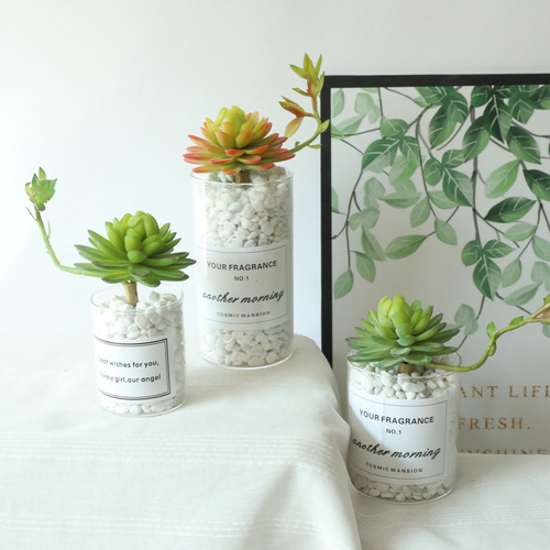 Home decoration flower water lily succulent plant manufacturer artificial flower wedding flower wall plant wall artificial flower MW17693