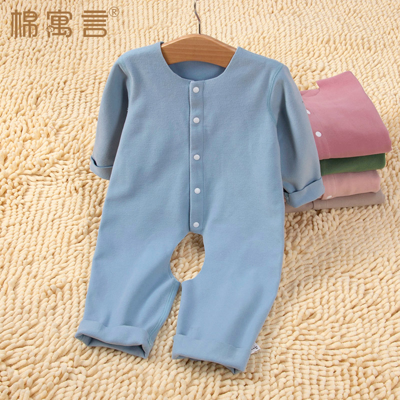 Double-sided velvet keep warm children's demi-season bodysuit for…