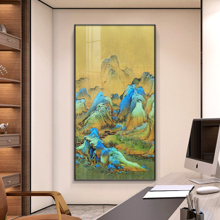 Decorative Painting of a Thousand-Mile Landscape for Entryway, Living Room, Corridor, New Chinese Style Vertical Landscape Painting, Traditional Chinese Painting