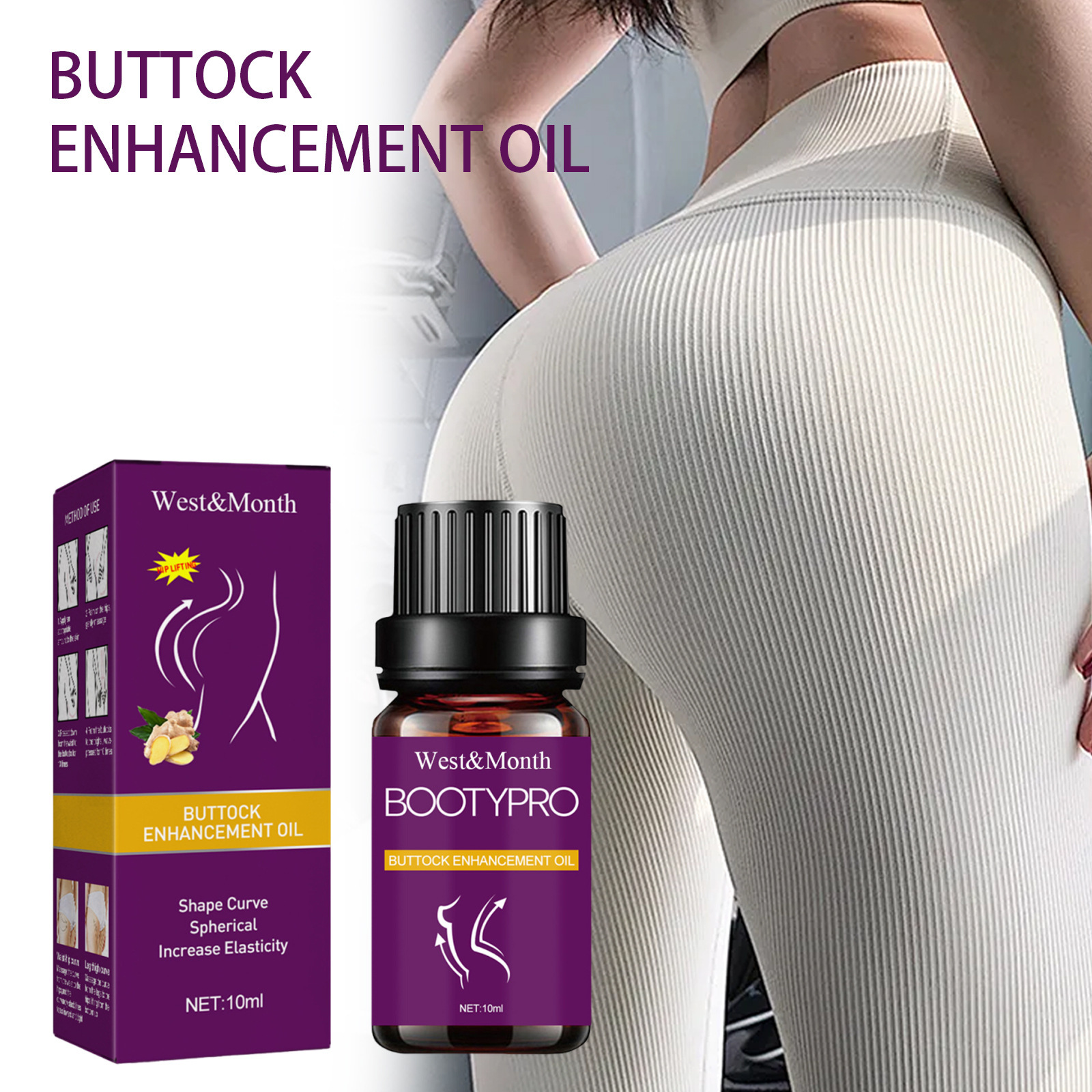 West Month Body Oil: Refreshing, Pleasant, Lightweight, Silky, Moisturizing, Delicate, and Fragrant Plant-Derived Body Oil